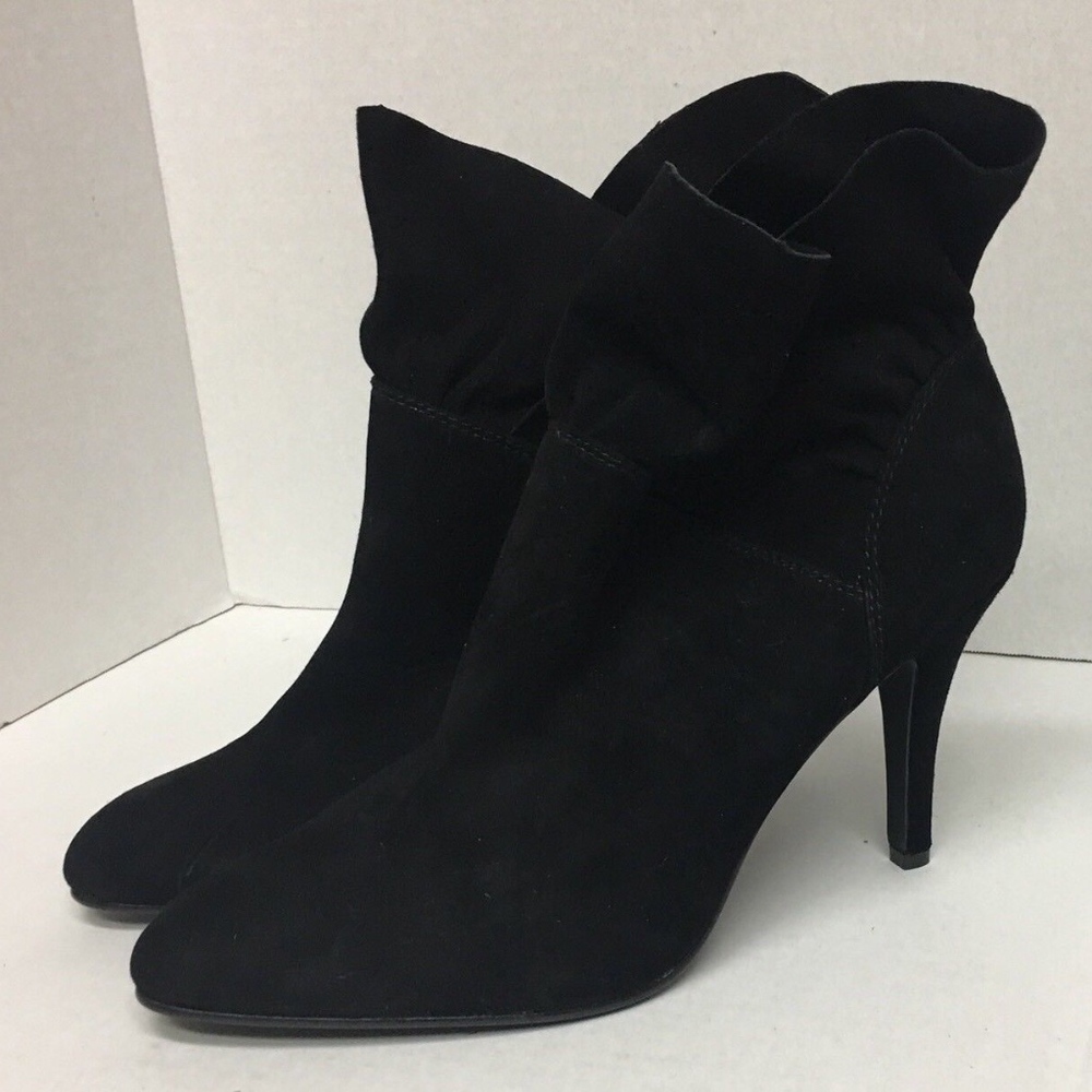 NINE WEST NEW SZ 10 M BLACK SUEDE ANKLE BOOTS